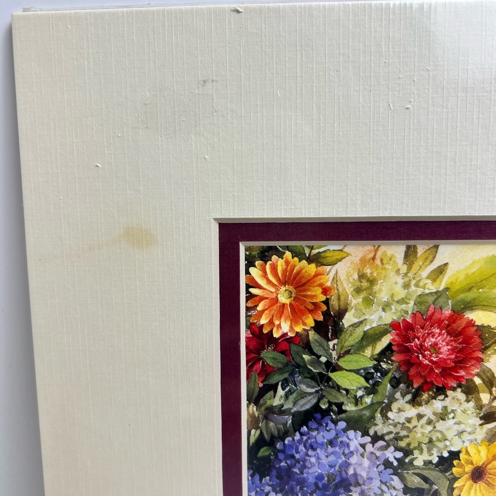 VTG Emily James Art Print Cherry Picking County Matted 1999 Basket Decor READ - Picture 2 of 10